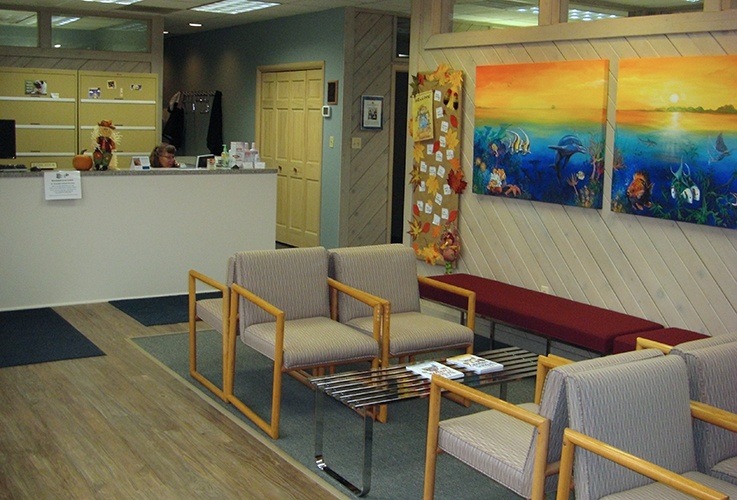 Welcoming reception desk